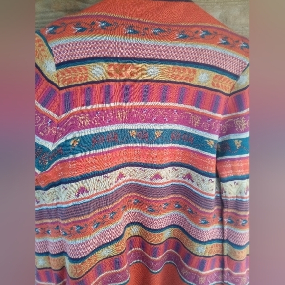 Women's Colorful Cardigan Sweater Size Small by Freeway - Picture 4 of 4